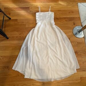 Christina Wu Junior Mini Maids Dress in Pearl.